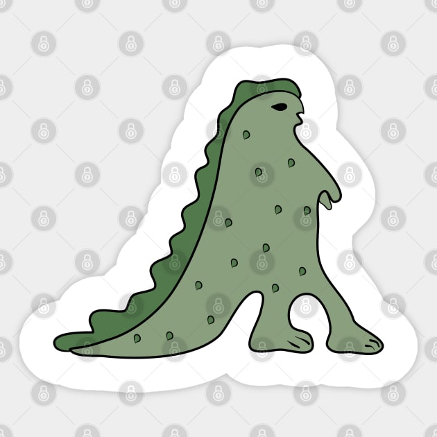 Ancient dinosaur. Lizard. Alien. Unknown creature. Sticker by grafinya